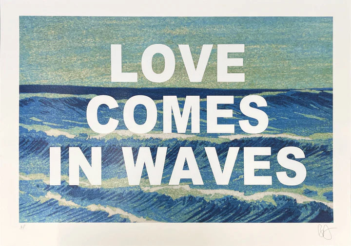 BENCH ALLEN LOVE COMES IN WAVES- UNFRAMED