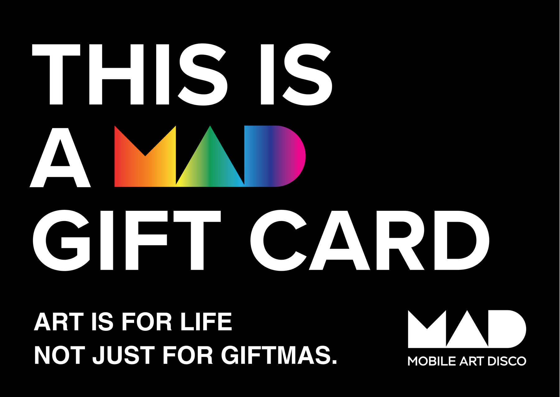 Mobile Art Disco Xmas Gift Card