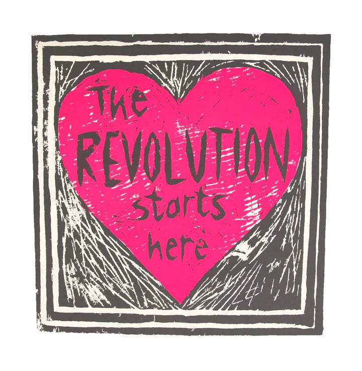 TINSEL EDWARDS LOVE'S REVOLUTION PINK-UNFRAMED