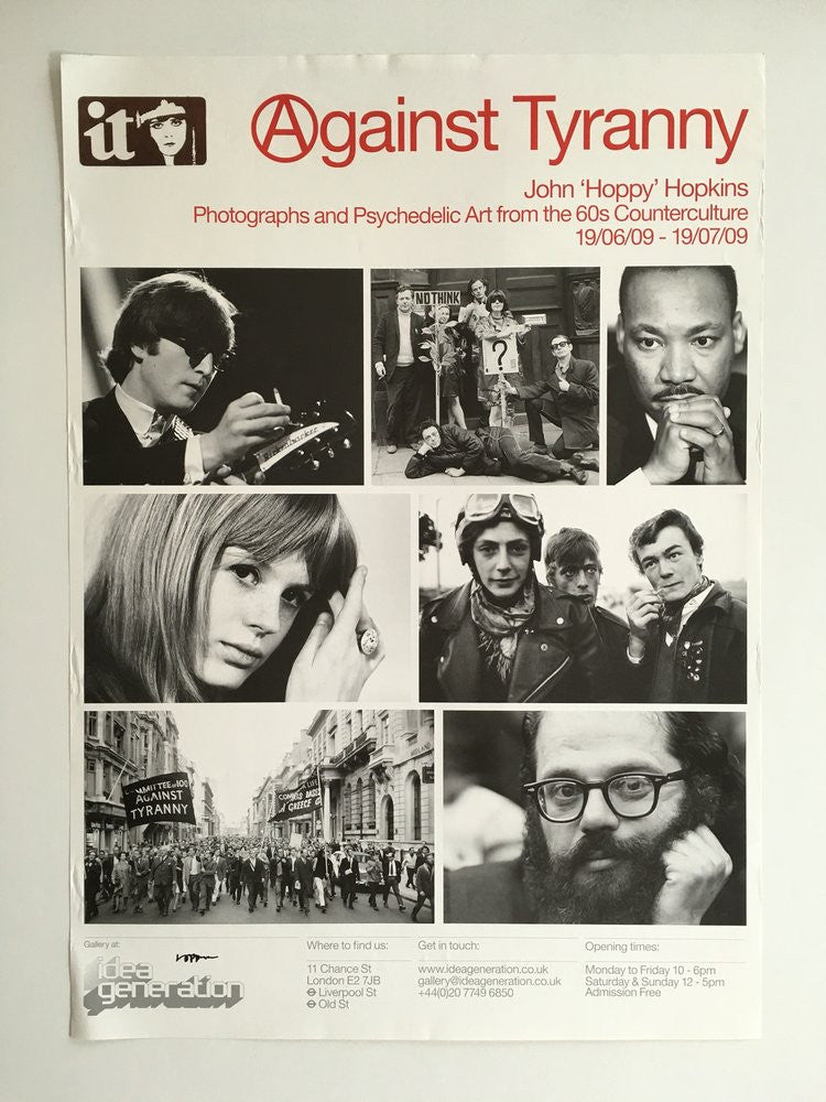 'Against Tyranny' John Hoppy Hopkins Exhibition Poster