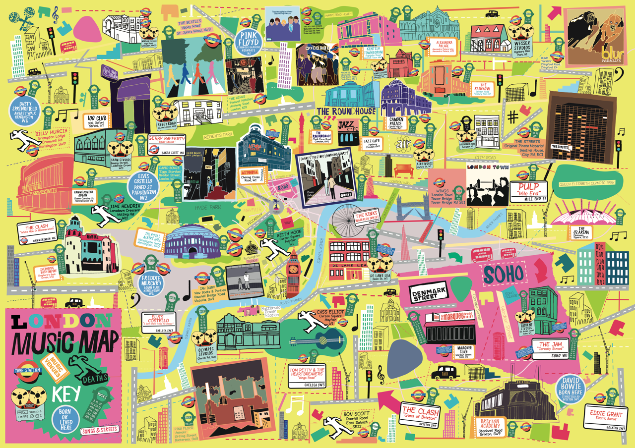 London Music Map ‘Sgt. Pepper’ Limited Edition - Nick Faber, RUDE